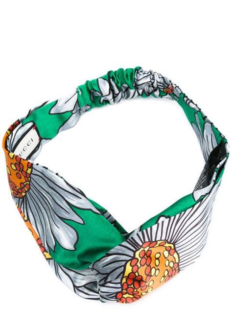 gucci twisted printed silk satin headband|authentic gucci headband for sale.